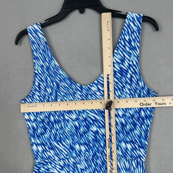 Athleta Dress Womens Small Blue Reef Print Dreamin Resort Coastal Vacay Casual - Picture 9 of 13